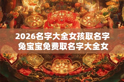 2026名字大全女孩取名字 兔宝宝免费取名字大全女孩