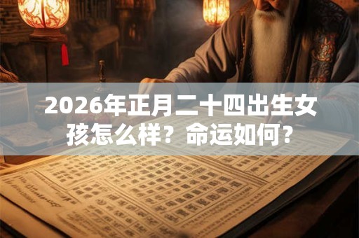 2026年正月二十四出生女孩怎么样？命运如何？
