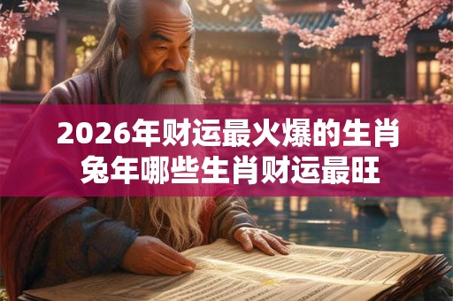 2026年财运最火爆的生肖 兔年哪些生肖财运最旺