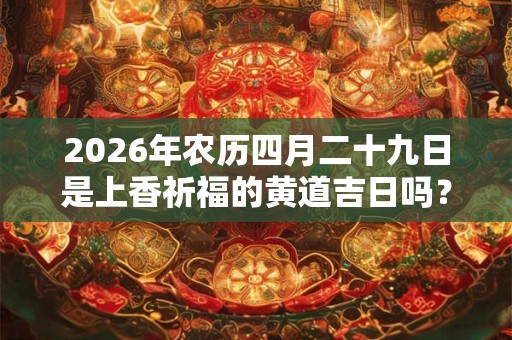 2026年农历四月二十九日是上香祈福的黄道吉日吗? 2026年农历四月二十九日是上香祈福的黄道吉日吗?