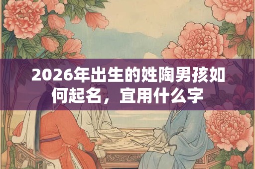 2026年出生的姓陶男孩如何起名，宜用什么字