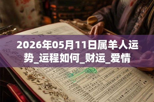 2026年05月11日属羊人运势_运程如何_财运_爱情