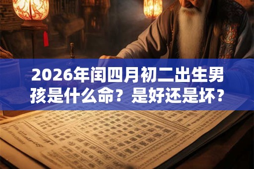 2026年闰四月初二出生男孩是什么命？是好还是坏？