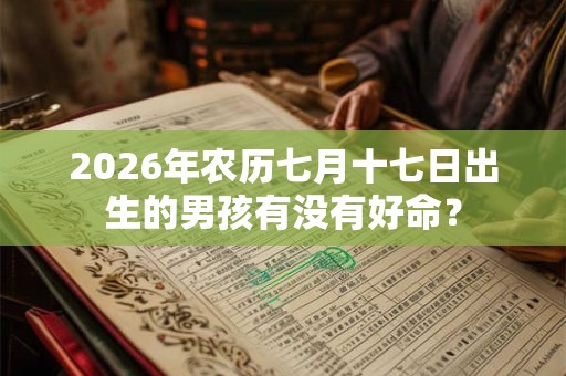2026年农历七月十七日出生的男孩有没有好命？