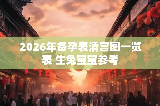 2026年备孕表清宫图一览表 生兔宝宝参考