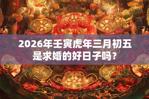 2026年壬寅虎年三月初五是求婚的好日子吗? 2026年壬寅虎年三月初五是求婚的好日子吗?