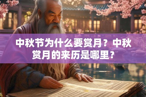 中秋节为什么要赏月？中秋赏月的来历是哪里？
