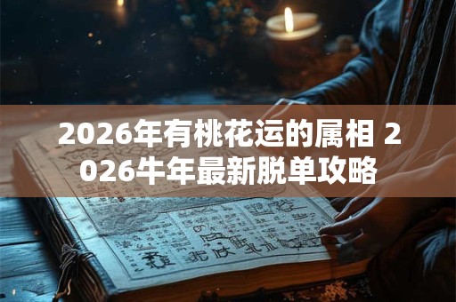 2026年有桃花运的属相 2026牛年最新脱单攻略