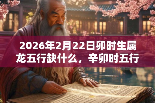 2026年2月22日卯时生属龙五行缺什么，辛卯时五行缺什么