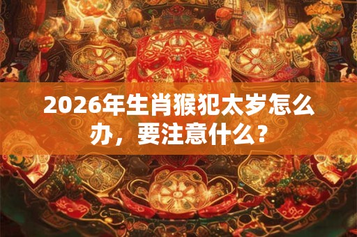 2026年生肖猴犯太岁怎么办，要注意什么？
