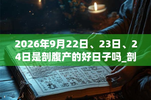 2026年9月22日、23日、24日是剖腹产的好日子吗_剖腹产可以吗 2026年9月22日、23日、24日是剖腹产的好日子吗_剖腹产可以吗