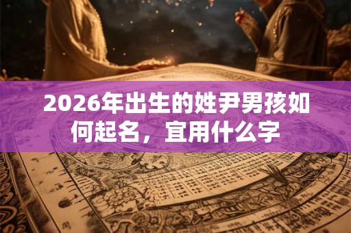 2026年出生的姓尹男孩如何起名，宜用什么字