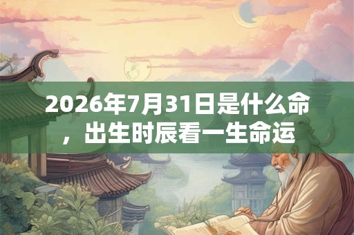 2026年7月31日是什么命,出生时辰看一生命运 2026年7月31日是什么命,出生时辰看一生命运