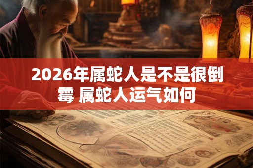 2026年属蛇人是不是很倒霉 属蛇人运气如何