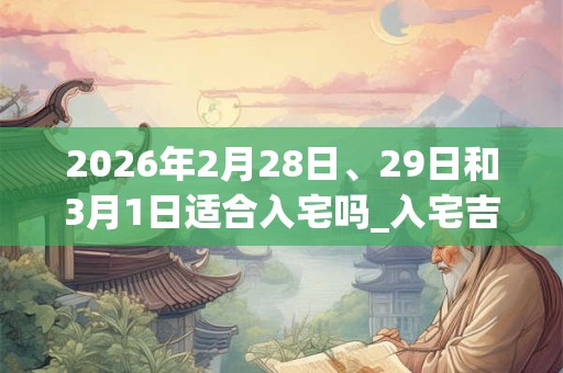 2026年2月28日、29日和3月1日适合入宅吗_入宅吉利吗 2026年2月28日、29日和3月1日适合入宅吗_入宅吉利吗