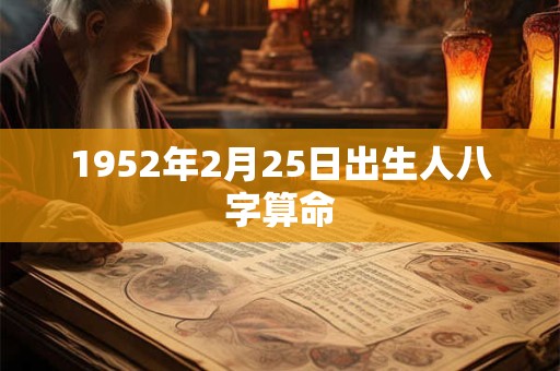 1952年2月25日出生人八字算命
