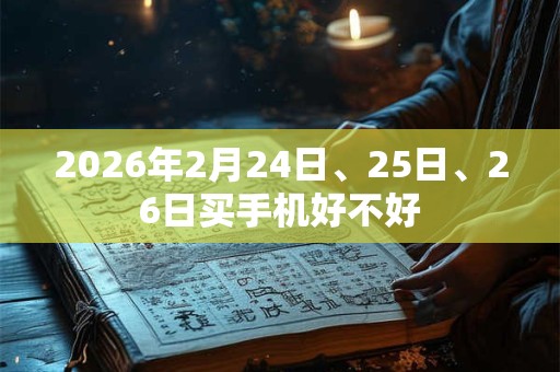 2026年2月24日、25日、26日买手机好不好 2026年2月24日、25日、26日买手机好不好