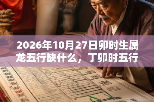 2026年10月27日卯时生属龙五行缺什么，丁卯时五行缺什么