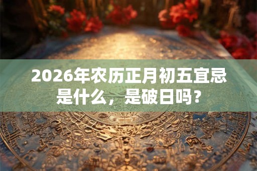 2026年农历正月初五宜忌是什么，是破日吗？