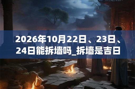 2026年10月22日、23日、24日能拆墙吗_拆墙是吉日吗