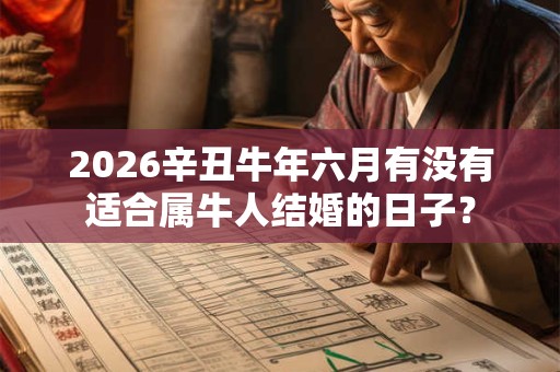 2026辛丑牛年六月有没有适合属牛人结婚的日子？
