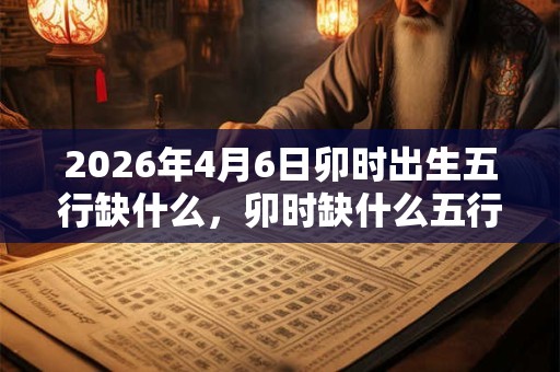 2026年4月6日卯时出生五行缺什么，卯时缺什么五行