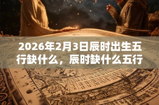 2026年2月3日辰时出生五行缺什么，辰时缺什么五行