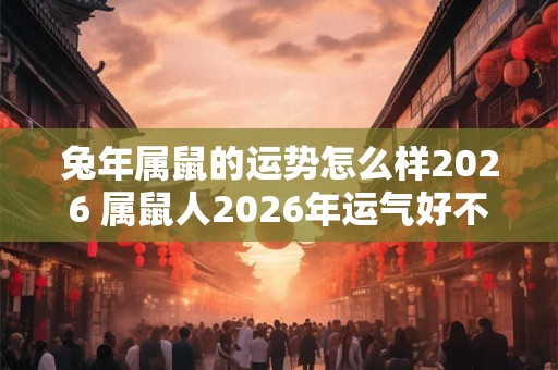 兔年属鼠的运势怎么样2026 属鼠人2026年运气好不好