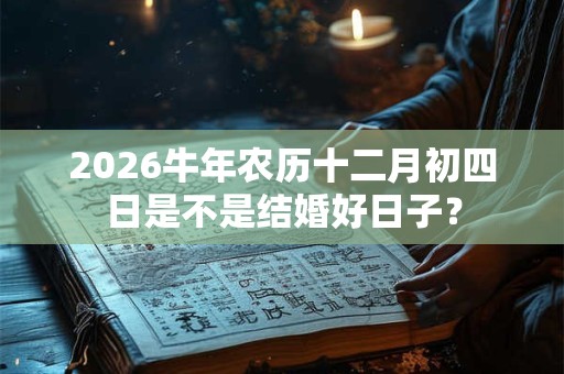 2026牛年农历十二月初四日是不是结婚好日子？