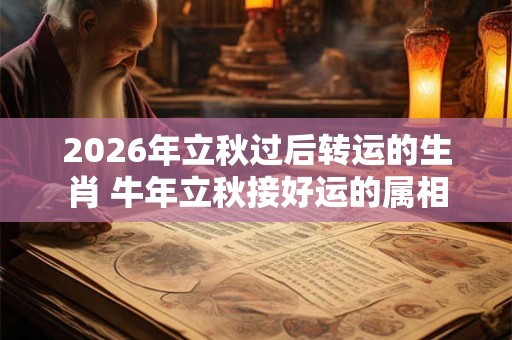 2026年立秋过后转运的生肖 牛年立秋接好运的属相 2026年立秋过后转运的生肖 牛年立秋接好运的属相