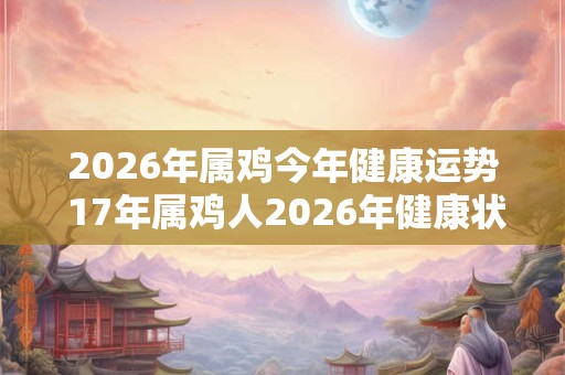 2026年属鸡今年健康运势 17年属鸡人2026年健康状况 2026年属鸡今年健康运势 17年属鸡人2026年健康状况