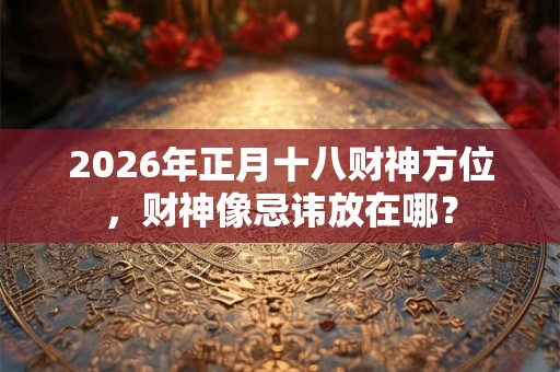 2026年正月十八财神方位，财神像忌讳放在哪？