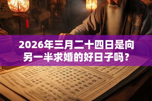 2026年三月二十四日是向另一半求婚的好日子吗？