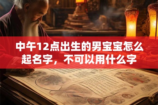 中午12点出生的男宝宝怎么起名字，不可以用什么字