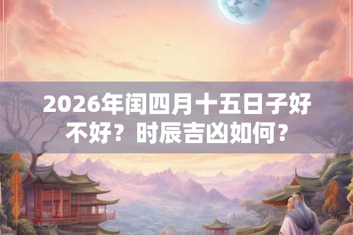 2026年闰四月十五日子好不好？时辰吉凶如何？