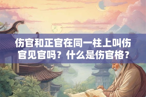 伤官和正官在同一柱上叫伤官见官吗？什么是伤官格？