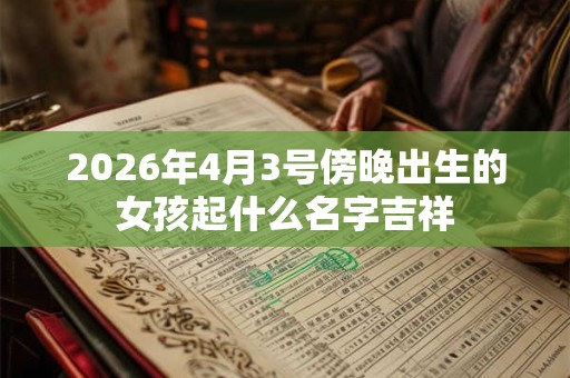 2026年4月3号傍晚出生的女孩起什么名字吉祥