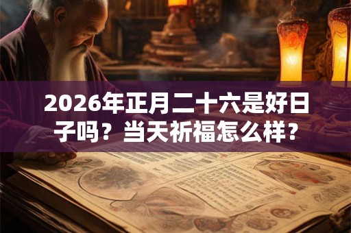 2026年正月二十六是好日子吗?当天祈福怎么样? 2026年正月二十六是好日子吗?当天祈福怎么样?
