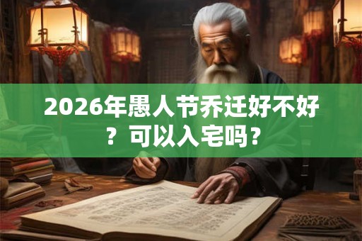 2026年愚人节乔迁好不好？可以入宅吗？