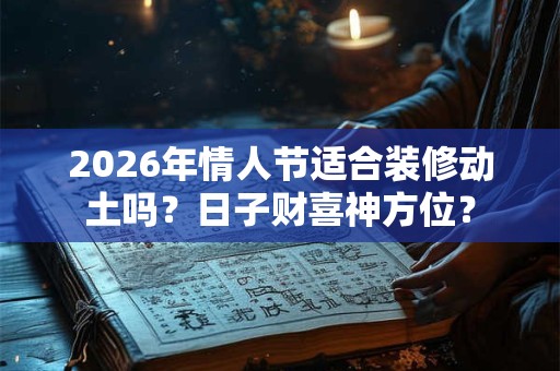 2026年情人节适合装修动土吗？日子财喜神方位？