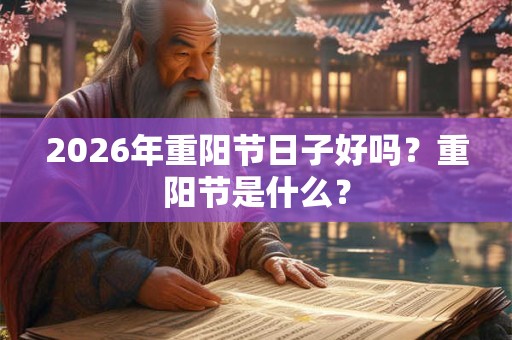 2026年重阳节日子好吗？重阳节是什么？