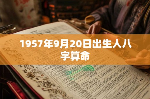 1957年9月20日出生人八字算命 1957年9月20日出生人八字算命