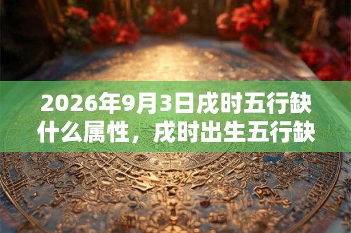 2026年9月3日戌时五行缺什么属性，戌时出生五行缺什么