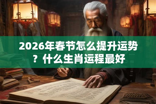 2026年春节怎么提升运势?什么生肖运程最好 2026年春节怎么提升运势?什么生肖运程最好