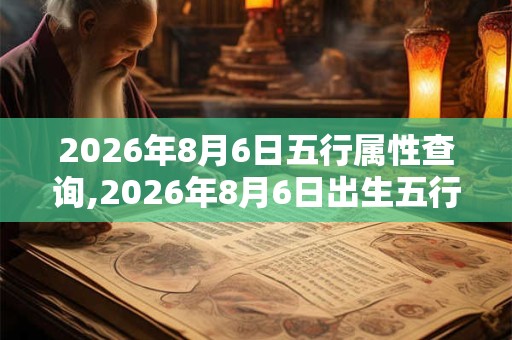 2026年8月6日五行属性查询,2026年8月6日出生五行属什么