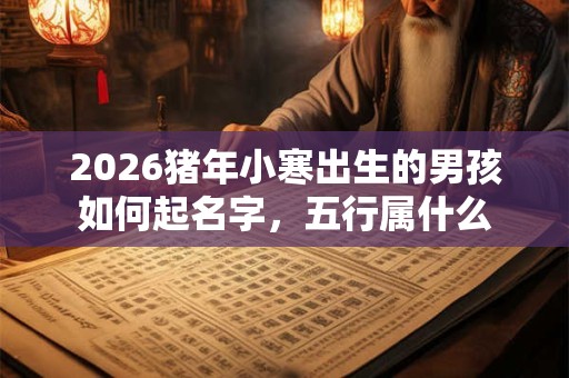 2026猪年小寒出生的男孩如何起名字,五行属什么 2026猪年小寒出生的男孩如何起名字,五行属什么