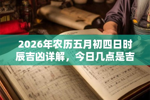 2026年农历五月初四日时辰吉凶详解，今日几点是吉时