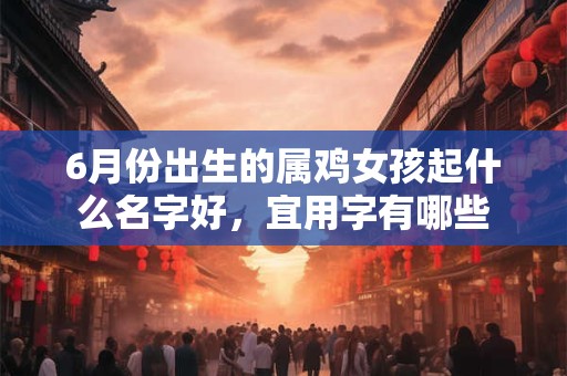 6月份出生的属鸡女孩起什么名字好，宜用字有哪些
