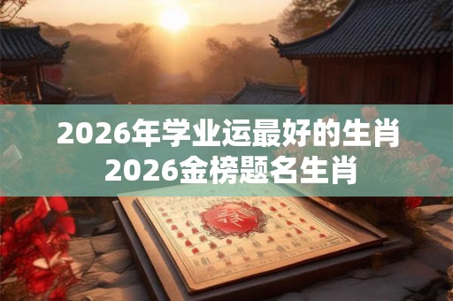 2026年学业运最好的生肖 2026金榜题名生肖