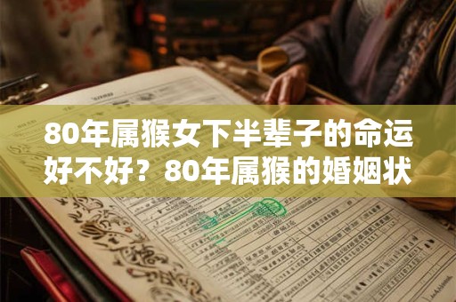 80年属猴女下半辈子的命运好不好？80年属猴的婚姻状况